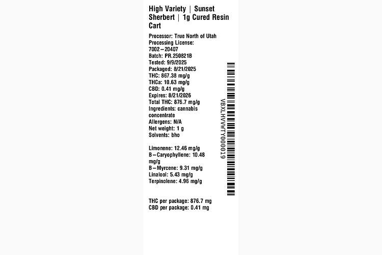 Sunset Sherbert by High Variety