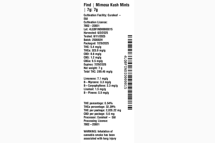 Mimosa Kush Mints 7g by Find