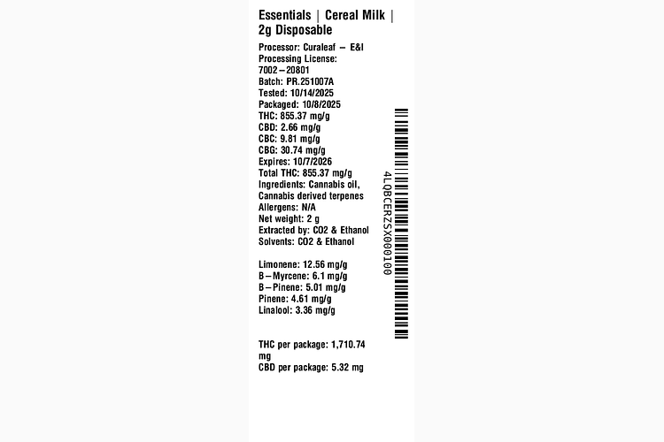 Cereal Milk by Essentials