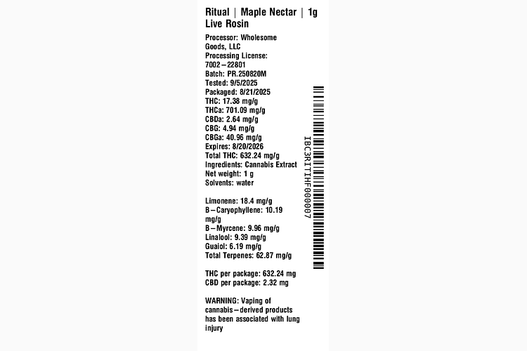 Maple Nectar by Ritual