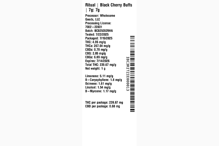 Black Cherry Buffs by Ritual