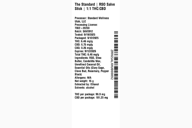 RSO Salve Stick by The Standard