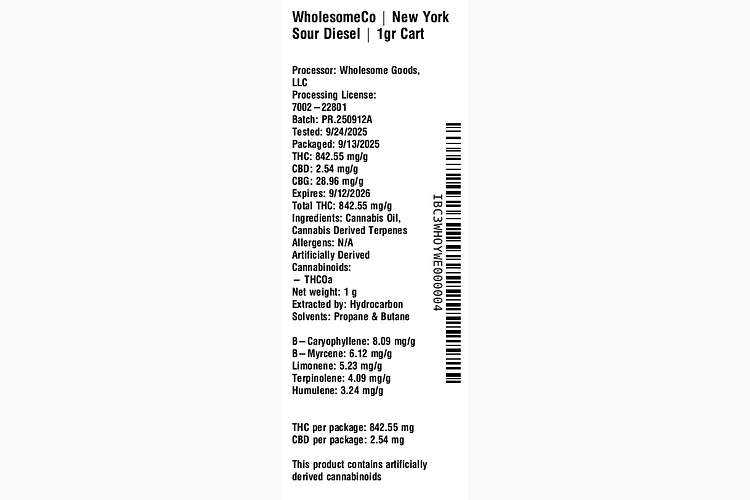 Energize - New York Sour Diesel by WholesomeCo