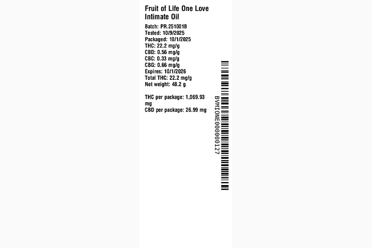 One Love Intimate Oil by Fruit of Life