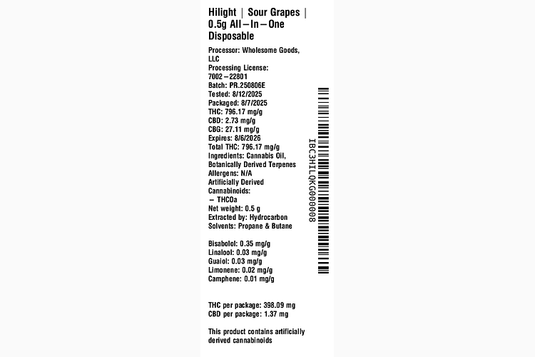 Sour Grapes Flavored All-in-One by Hilight