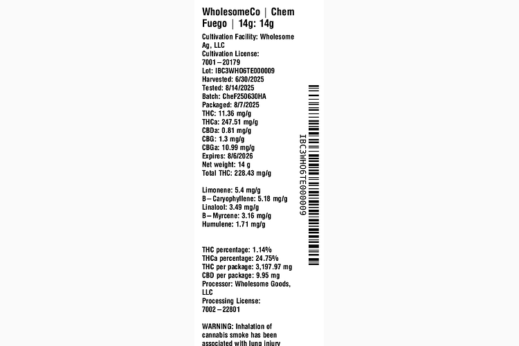 Chem Fuego by WholesomeCo