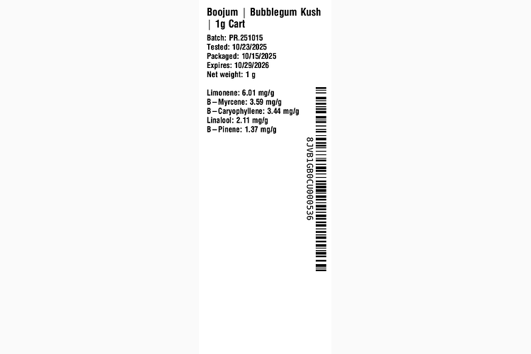 Bubblegum Kush by Boojum