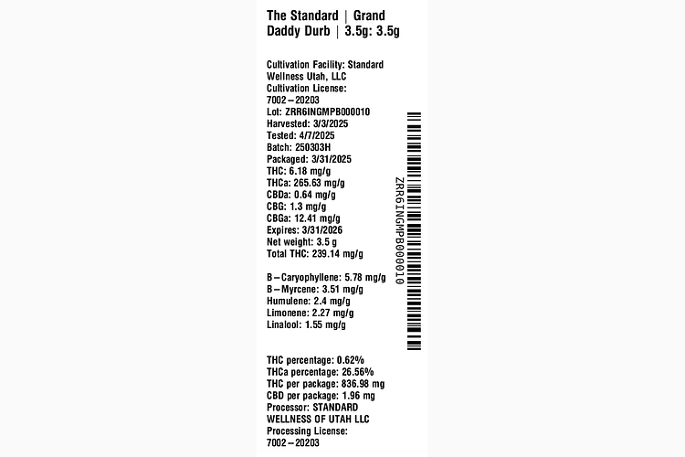 Grand Daddy Durb by The Standard