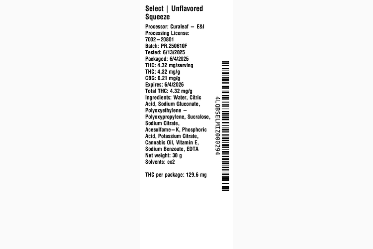 Unflavored Squeeze by Select