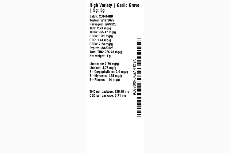 Garlic Grove 5g by High Variety