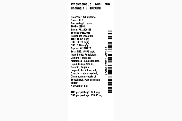 Mini Cooling Balm by WholesomeCo