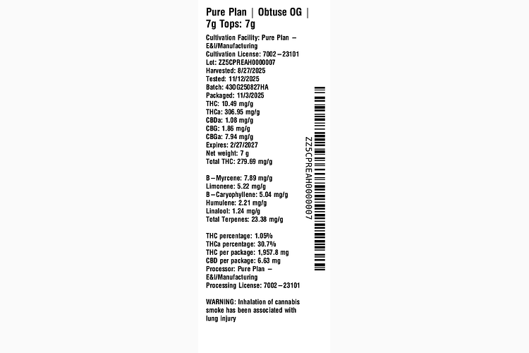 Obtuse OG by Pure Plan