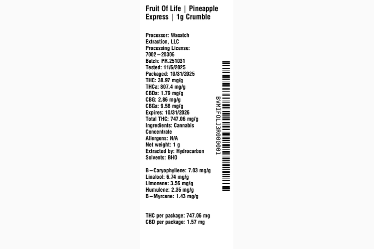 Pineapple Express by Fruit of Life