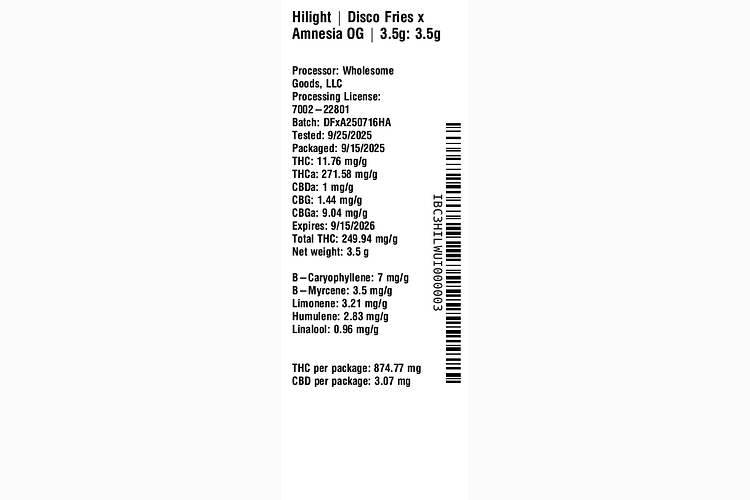 Disco Fries x Amnesia OG by Hilight