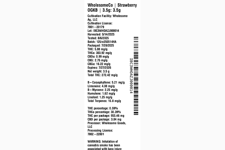 Strawberry OGKB by WholesomeCo