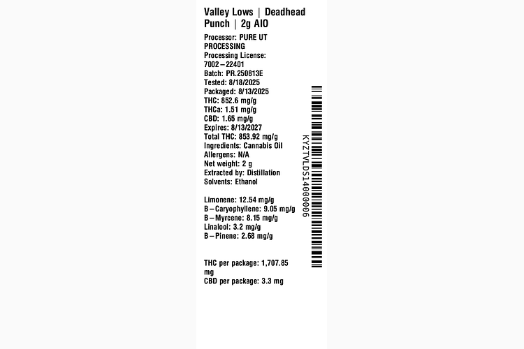 Deadhead Punch by Valley Lows