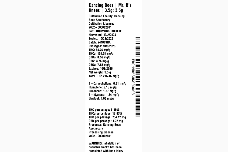 Mr. B's Knees by Dancing Bees Apothecary