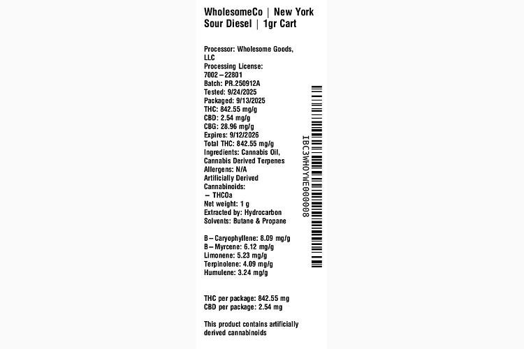 Energize - New York Sour Diesel by WholesomeCo