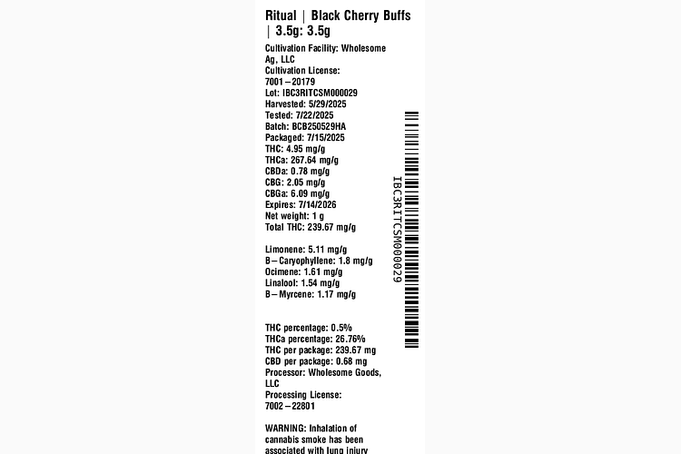 Black Cherry Buffs by Ritual