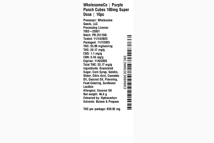 Purple Punch by WholesomeCo