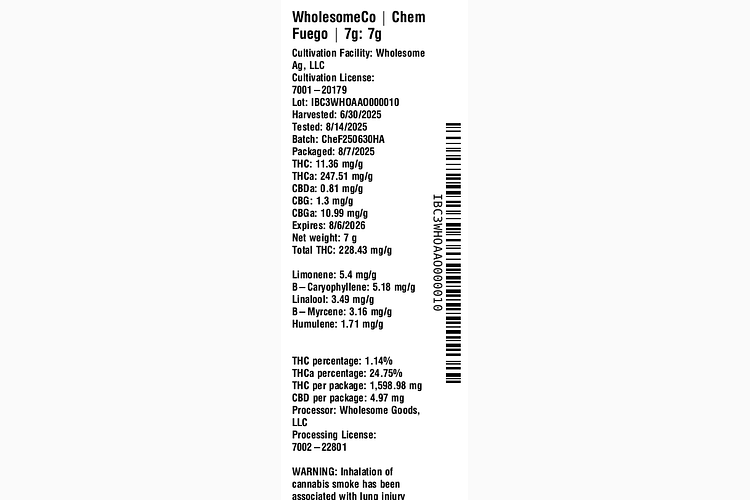 Chem Fuego by WholesomeCo