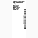 1:1 RAD Vanilla Mint Liquid Suspension 2.5mg by Dragonfly