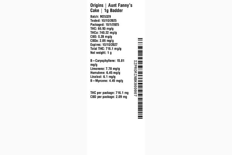 Aunt Fanny's Cake by Origins