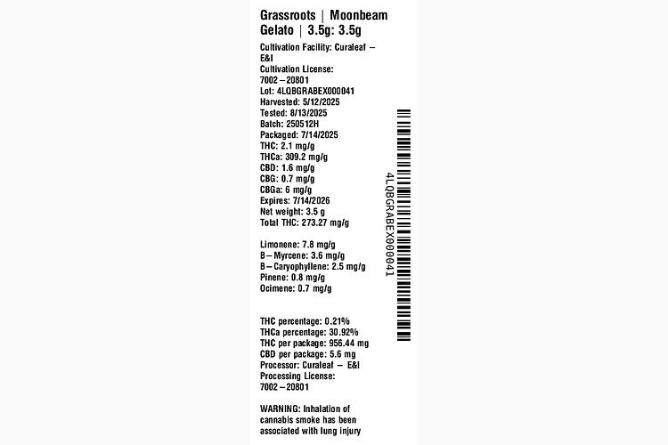 Mooonbeam Gelato by Grassroots