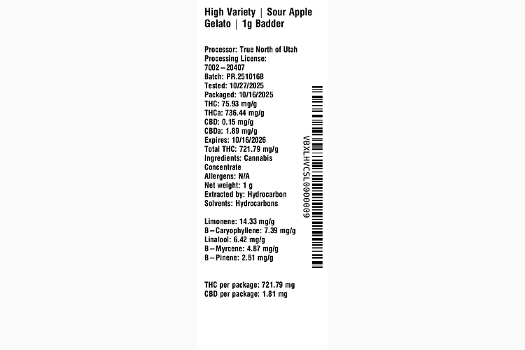 Sour Apple Gelato by High Variety