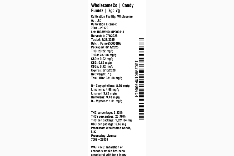 Candy Fumez by WholesomeCo