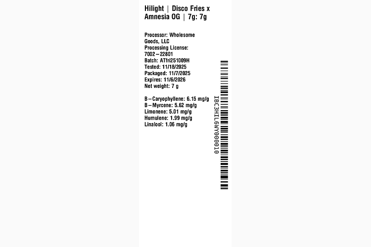 Disco Fries x Amnesia OG by Hilight