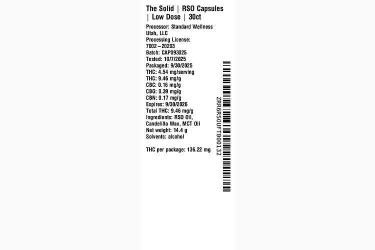 RSO Capsules by The Solid