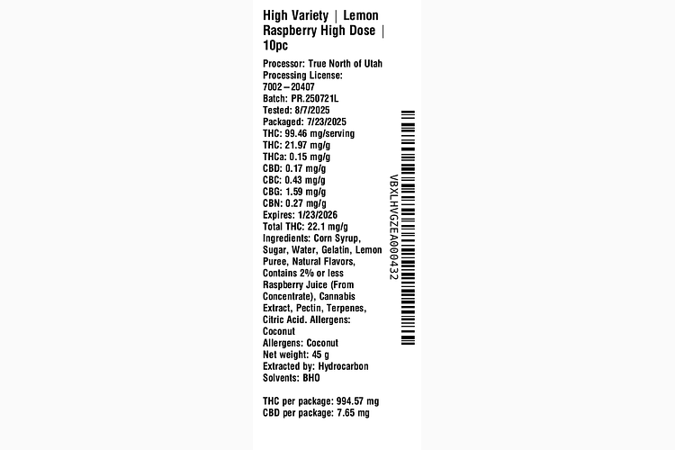 Lemon Raspberry by High Variety