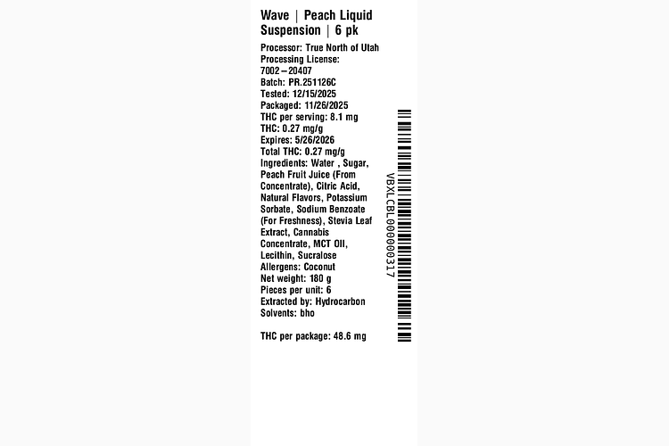 Peach Liquid Suspension by Wave