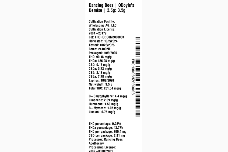 ODoyle's Demise by Dancing Bees Apothecary