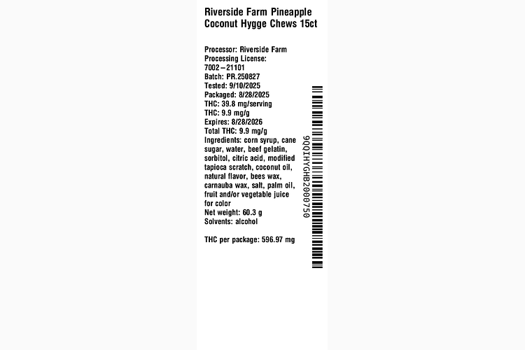 Pineapple Coconut Hygge Chews by Riverside Farm