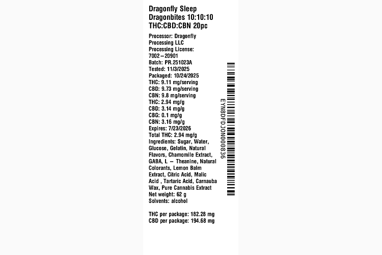 Sleep Dragonbites | 10mg 20pk by Dragonfly