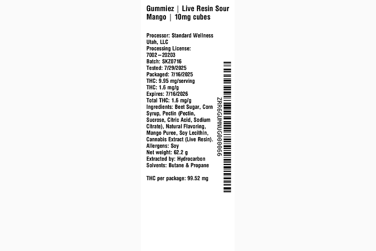 Sour Mango Live Resin by Gummiez