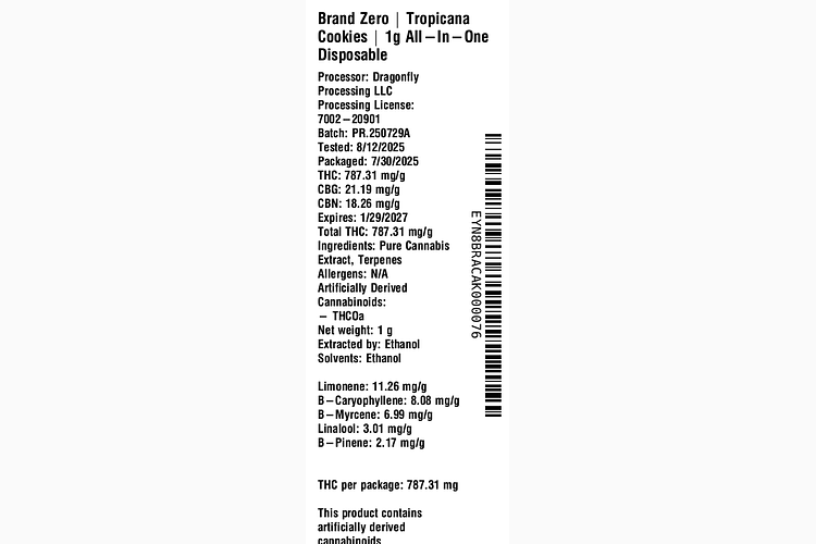 Tropicana Cookies by Brand Zero