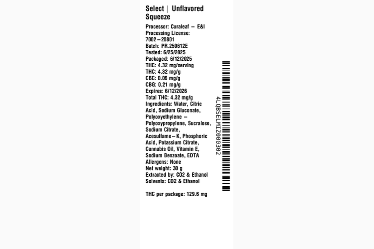 Unflavored Squeeze by Select