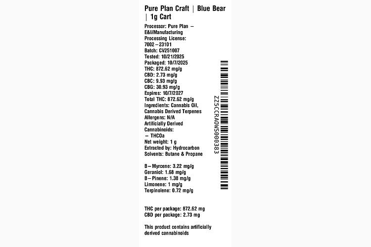 Blue Bear by Pure Plan