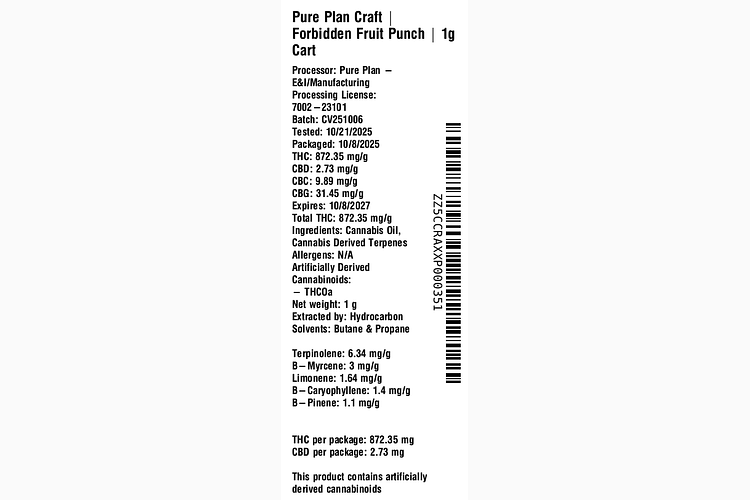 Forbbiden Fruit Punch by Pure Plan