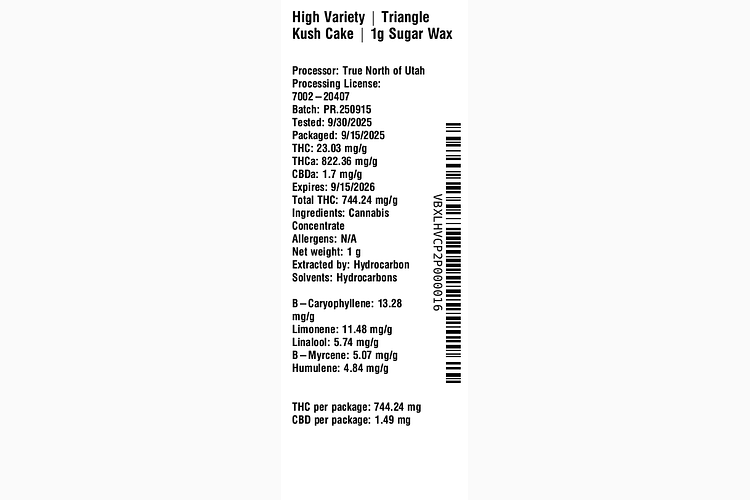 Triangle Kush Cake by High Variety