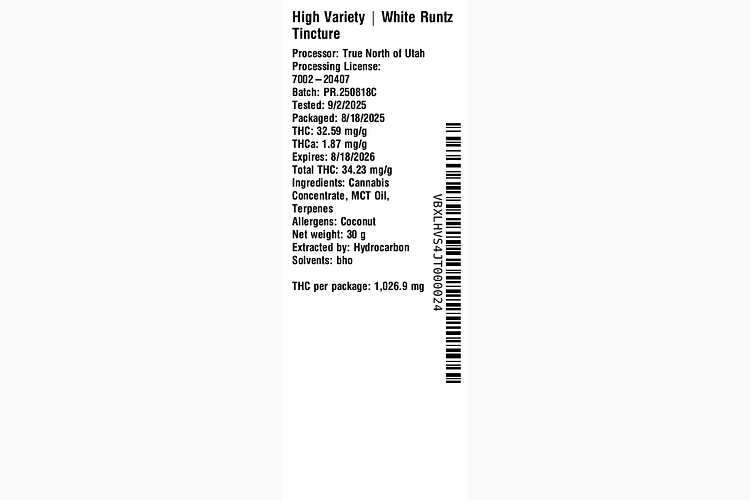 White Runtz by High Variety