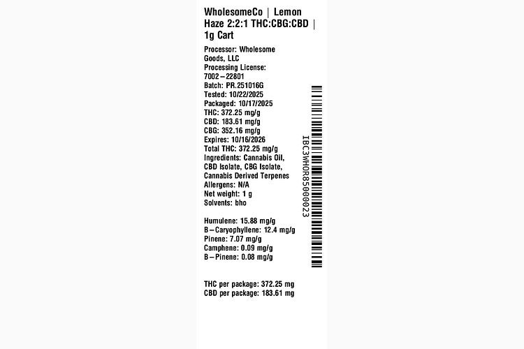 Soothe - Lemon Haze by WholesomeCo