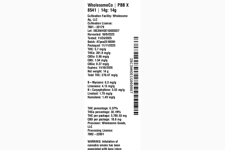 PBB X 8541 by WholesomeCo