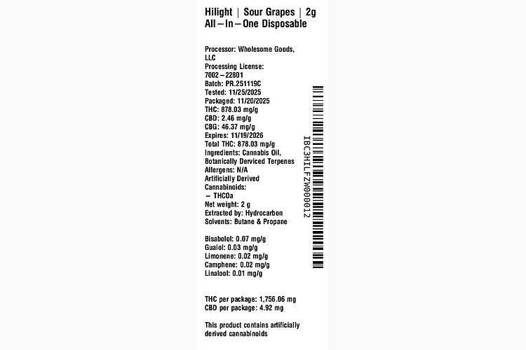 Sour Grapes Flavored All-in-One by Hilight