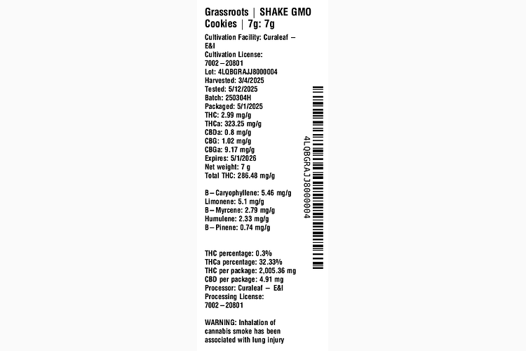 SHAKE GMO Cookies by Grassroots