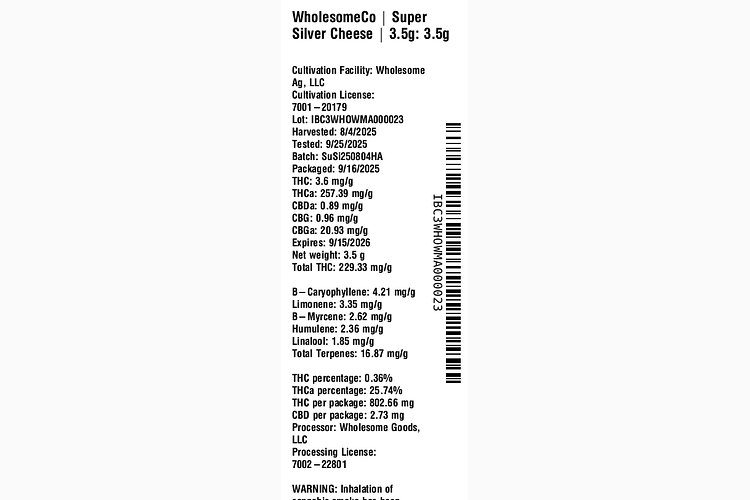 Super Silver Cheese by WholesomeCo