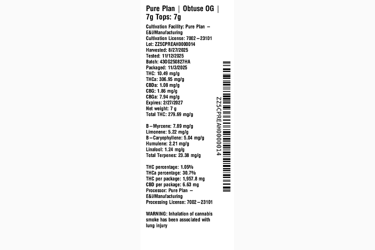 Obtuse OG by Pure Plan